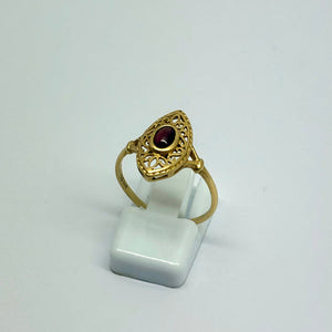 Bague Marquise en Or Jaune 18 Carats