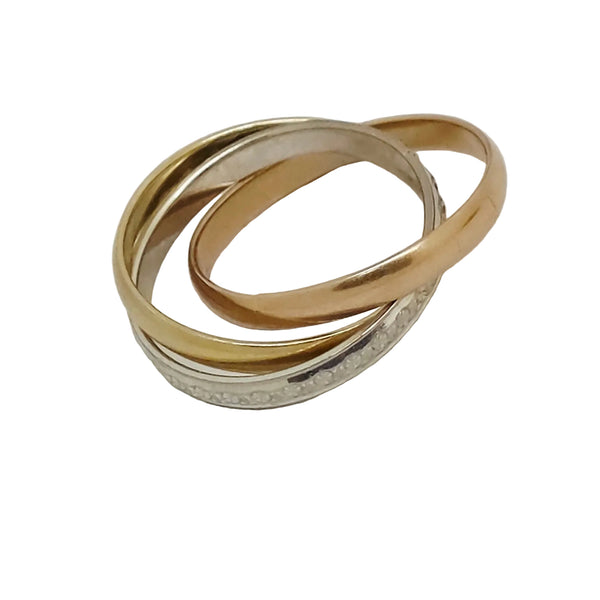 Alliance Tricolore en Or 18k Taille 50
