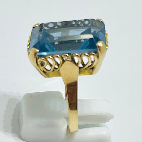 Bague Solitaire en Or Jaune 18K - Taille 58