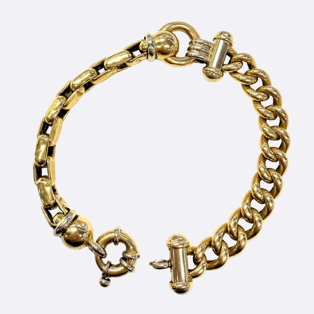 Bracelet en Or Jaune et Blanc 18K - 22.50 G