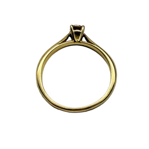 Solitaire Diamant Or Jaune et blanc 18k Taille 56