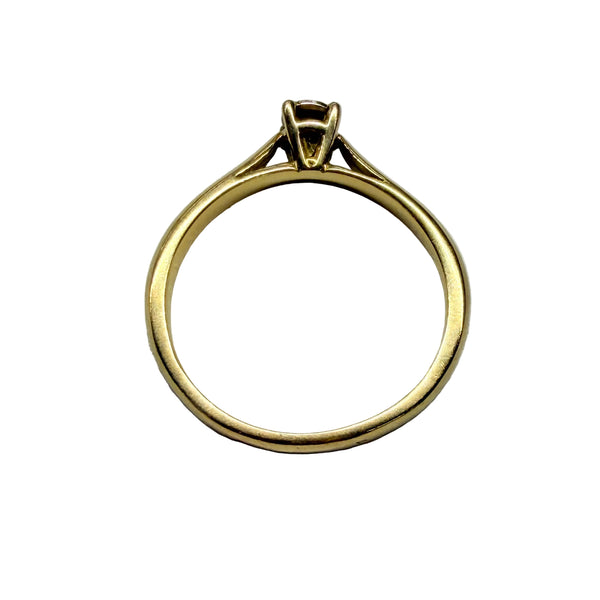 Solitaire Diamant Or Jaune et blanc 18k Taille 56