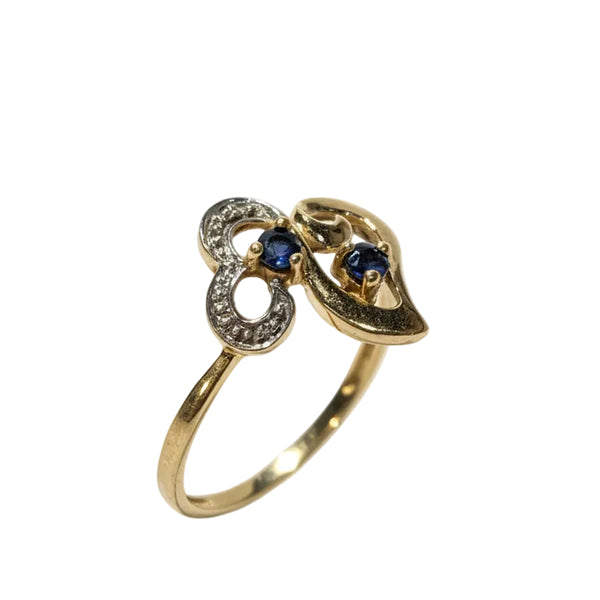 Bague en Or Jaune 18K avec Topaze