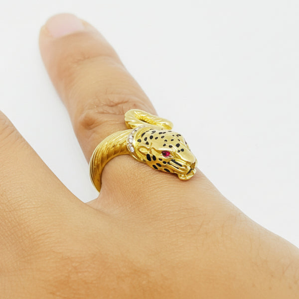 Bagues Panthère Or Jaune 18 K - 5.70 G