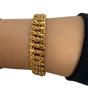 Bracelet en Or Jaune -18 Carats Poids : 25.73 Grs