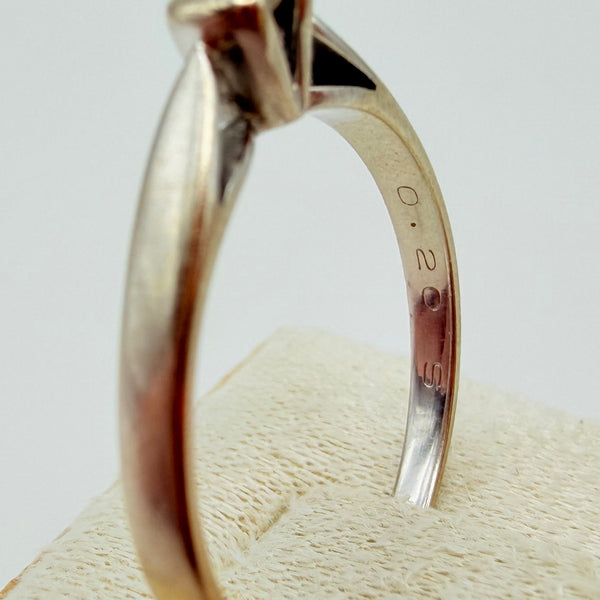 Solitaire en or blanc 18K - Taille 60 - 2.25 Grs