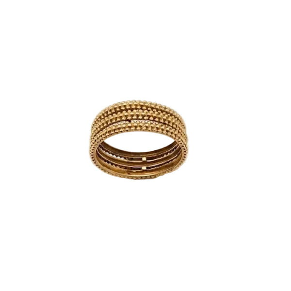 Bague Multirang en Or Jaune 18K - T56 - 3.89 Grs