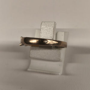Solitaire en Or Blanc et Jaune 18K avec un diamant 0.14K - T52