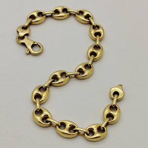 Bracelet Maille Grain de Café Or Jaune 18K - 19cm - 11.55gr