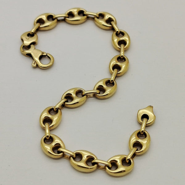 Bracelet Maille Grain de Café Or Jaune 18K - 19cm - 11.55gr