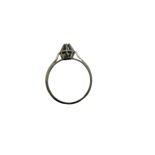 Solitaire en Or Blanc avec Diamant 18K - T 54