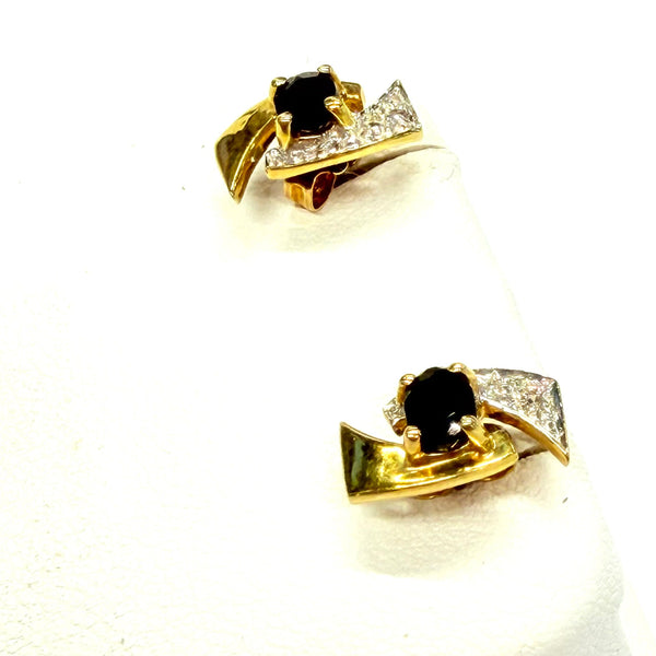 Boucles d'oreilles or 750 avec diamant