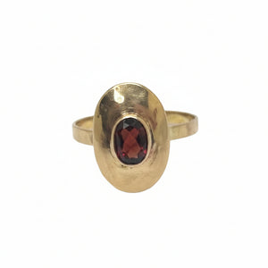 Bague Ancienne Or Jaune 18k avec Grenat