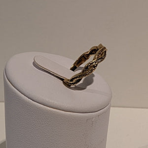 Bague Tressée en Or Jaune 18K - Taille 52