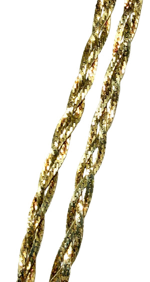 Collier Princesse Tressé en Or Jaune 18k - 8.96 G