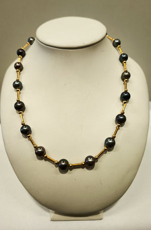Collier Princesse en Or Jaune 750 avec Perles