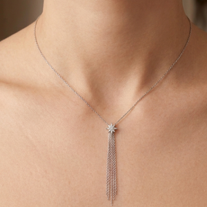 Collier Éclat Céleste en Or Blanc 18 K - 2.03 G
