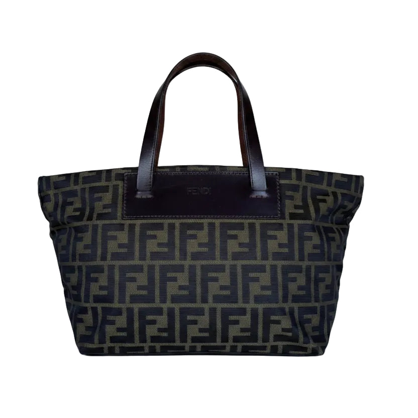 Sac à main Fendi Zucca Vintage en toile monogrammée marron