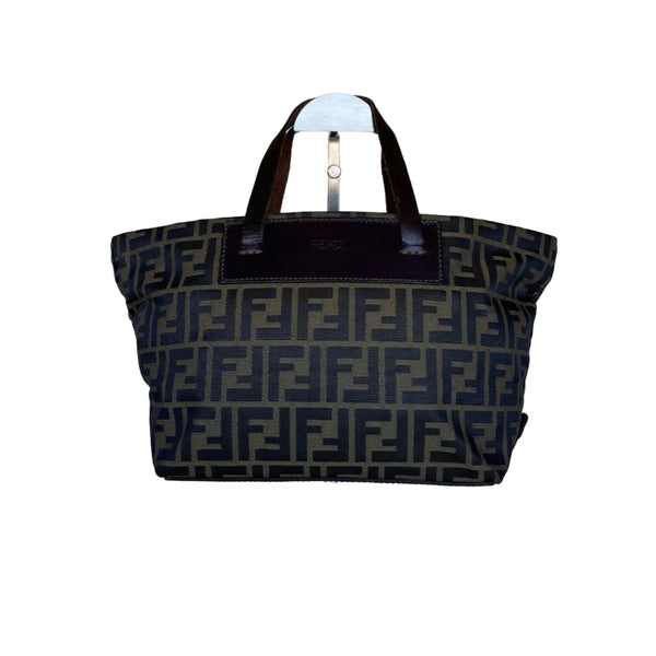 Sac à main Fendi Zucca Vintage en toile monogrammée marron