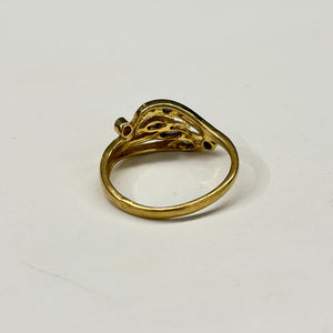 Bague en or jaune 750 avec zirconium