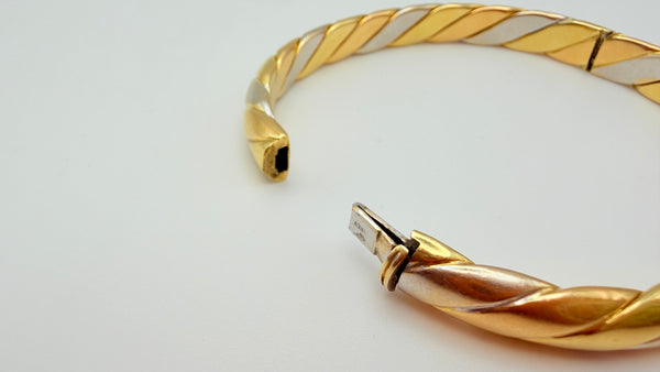 Bracelet en Or Jaune et Blanc 18K - 28.55 Grs