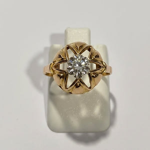 Bague en Or Jaune 18 Carats avec Zirconium