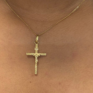 Pendentif Croix en Or Jaune 18K