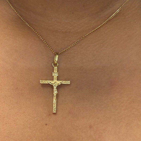 Pendentif Croix en Or Jaune 18K