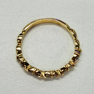 Bague en Or Jaune 18k avec Diamants