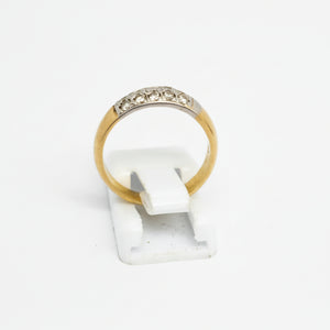 Bague Demi Tour en Or Jaune 18 K - Taille 52