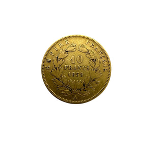 Pièce 10 Francs en Or jaune 20 K de Napoléon III