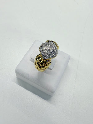 Bague en Or jaune et blanc avec diamants 18K