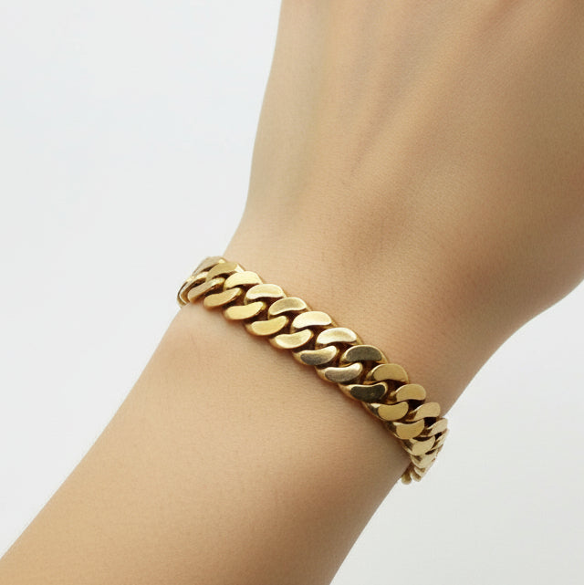 Bracelet Gourmette en Or Jaune 18K - 49.62g