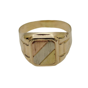 Chevalière en Or Tricolore 18K - 5.64Grs - T71