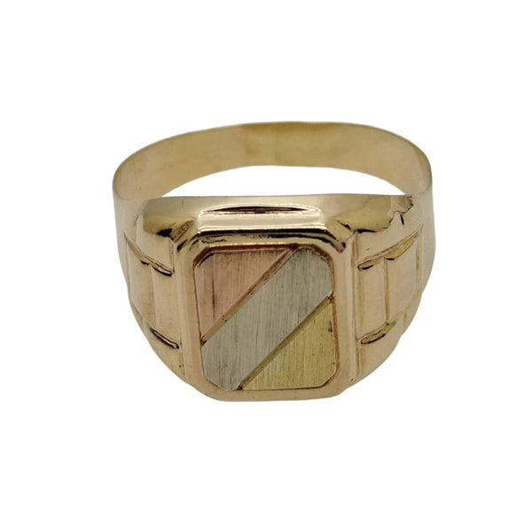 Chevalière en Or Tricolore 18K - 5.64Grs - T71