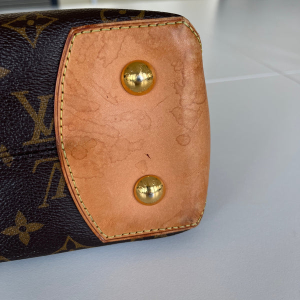 Sac à main Louis Vuitton Wilshire vintage en toile monogramme