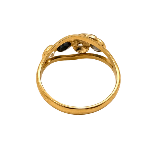 Bague Or Jaune Empierrée Oxyde de Zirconium