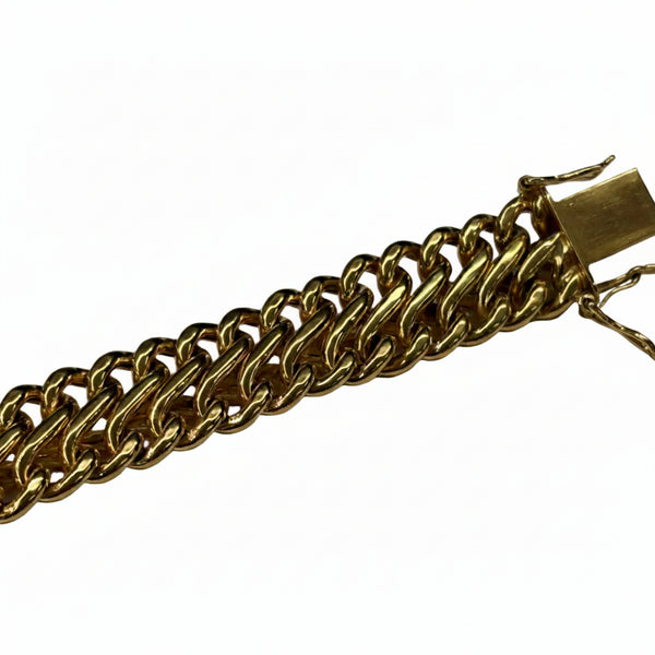 Bracelet Gourmette en Or Jaune 18k