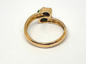 Bagues Toi&Moi Or Jaune 18 Carats avec Saphir