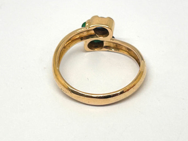 Bagues Toi&Moi Or Jaune 18 Carats avec Saphir