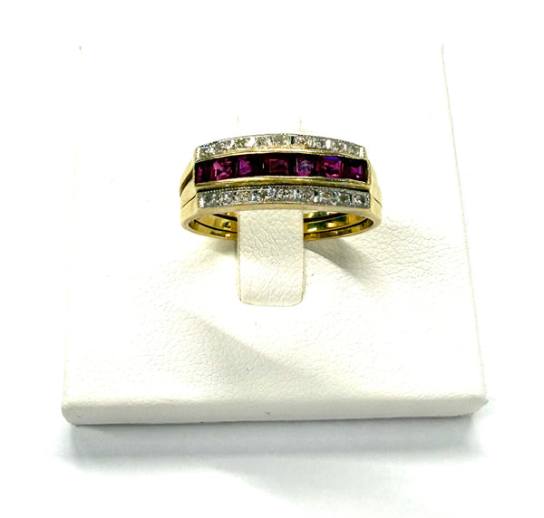 Bagues interchangeables diamants, émeraude, saphir, rubis en Or 18K