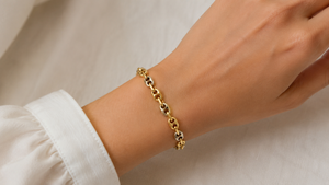 Bracelet Maillon Grain de Café Or 18 K - 4.20 G