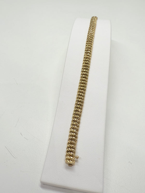 Bracelet Maille Américaine en Or Jaune 18k Lg18cm