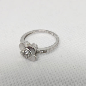 Bague en Or Blanc et Diamants Taille -52