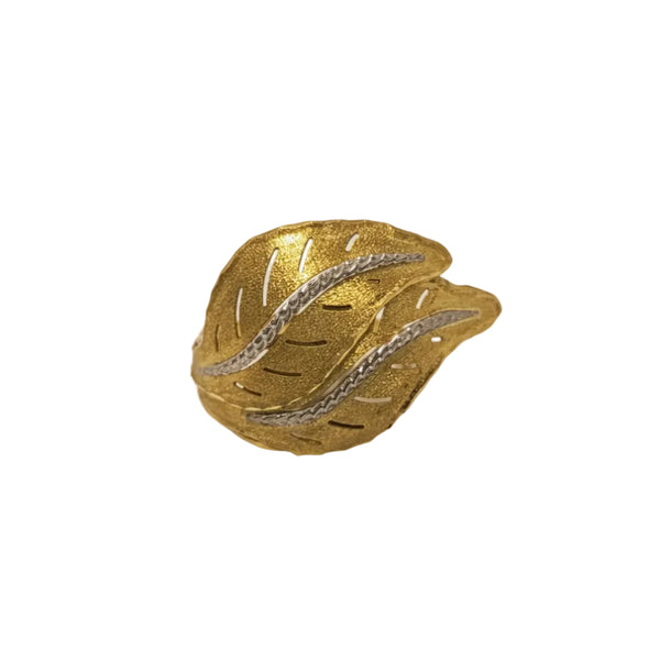 Bague artisanale en or jaune 18 carats avec feu