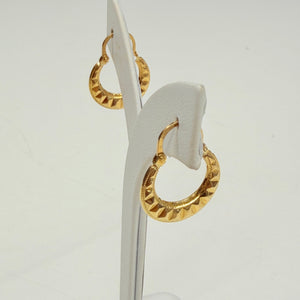 Boucles d'oreilles créoles or jaune 18k