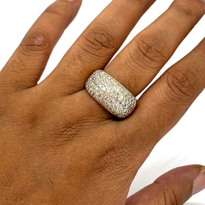 Bague Demi Tour Or Jaune Diamants 18K