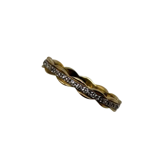 Bague Alliance Or Jaune et Blanc 18K