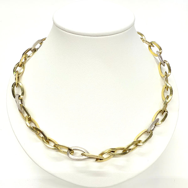 Collier Ras du Cou en Or Jaune et Or Blanc 18k - 15.89 Grs