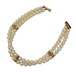 Bracelet Perles d'Eau Douce en or jaune 18 K